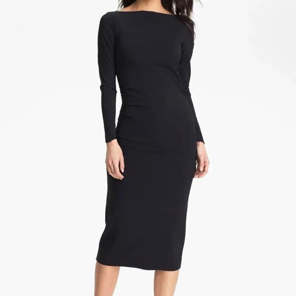 NWT Chiara Boni La Petite Robe Tuby Velvet Dress 8 US/44IT Forest Green - Picture 6 of 6